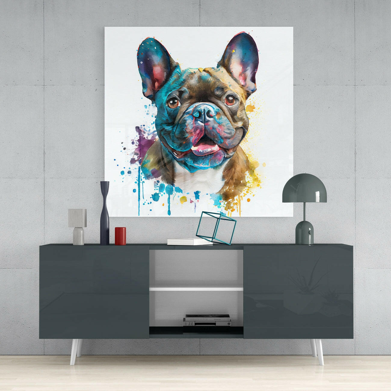 Cute Dog Glass Wall Art