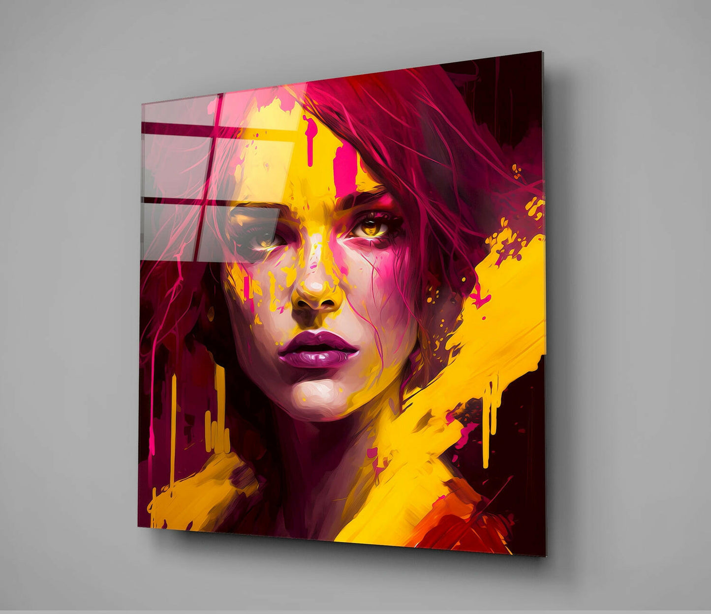 She Glass Wall Art