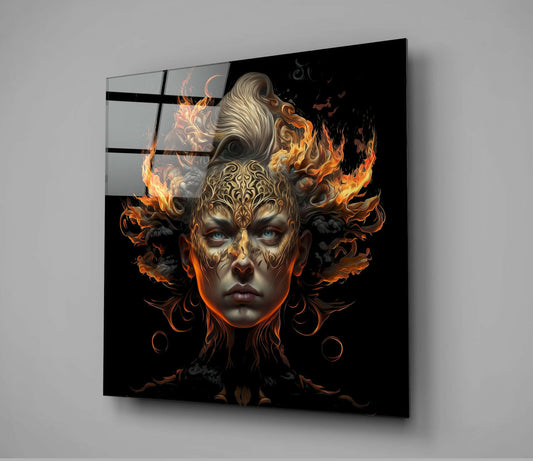 The Wrath of the Woman Glass Wall Art