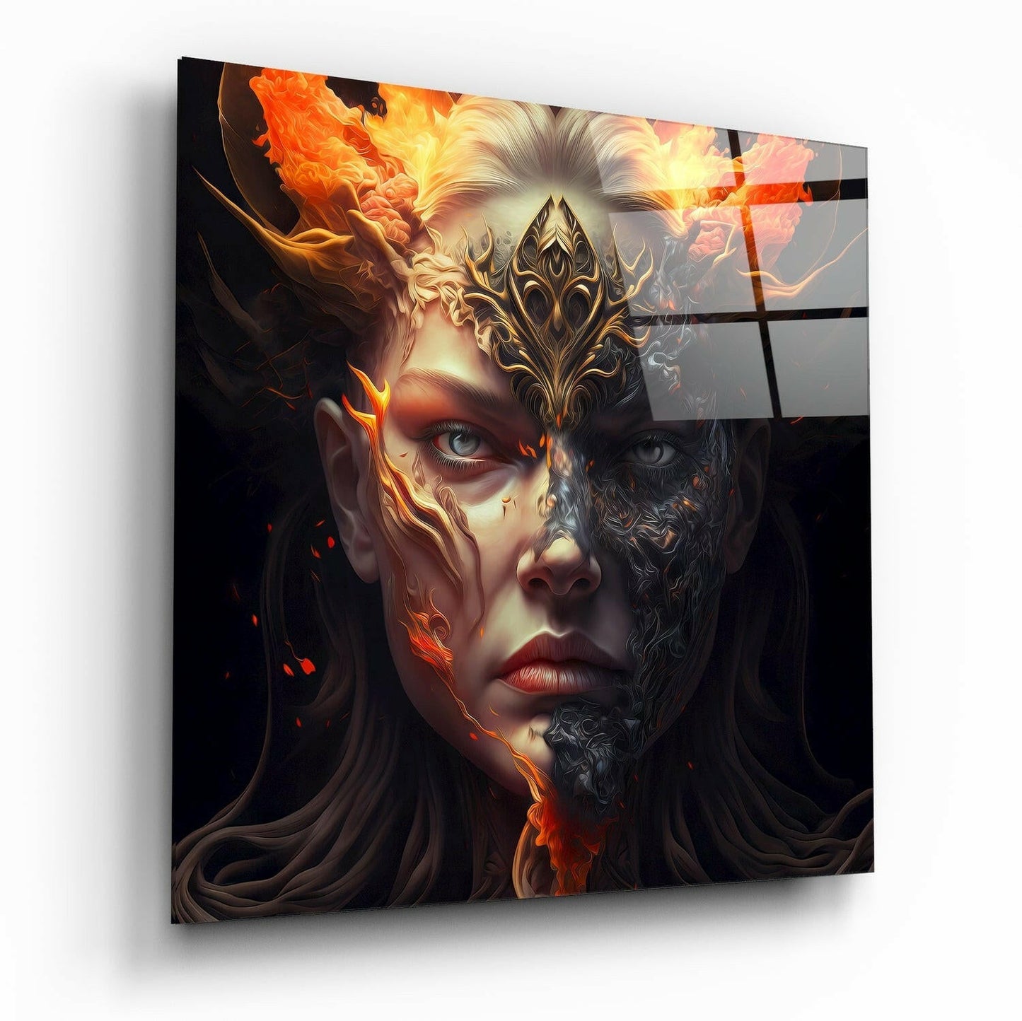 The Wrath of the Woman Glass Wall Art