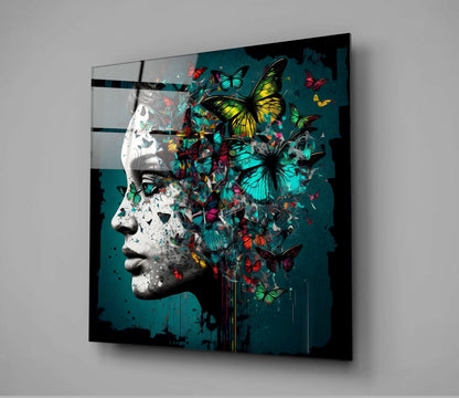 Butterfly Thoughts Glass Wall Art
