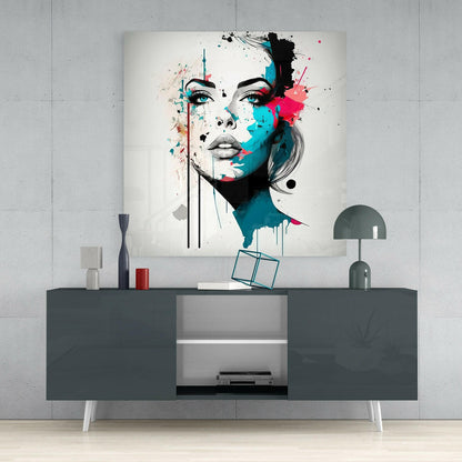 Woman Glass Wall Art