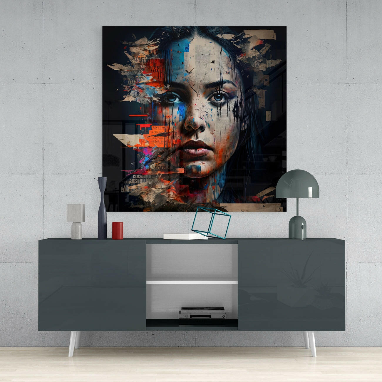 Woman Glass Wall Art