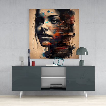 Woman Glass Wall Art