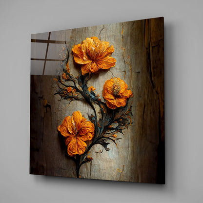 Timeless Flowers Glass Wall Art