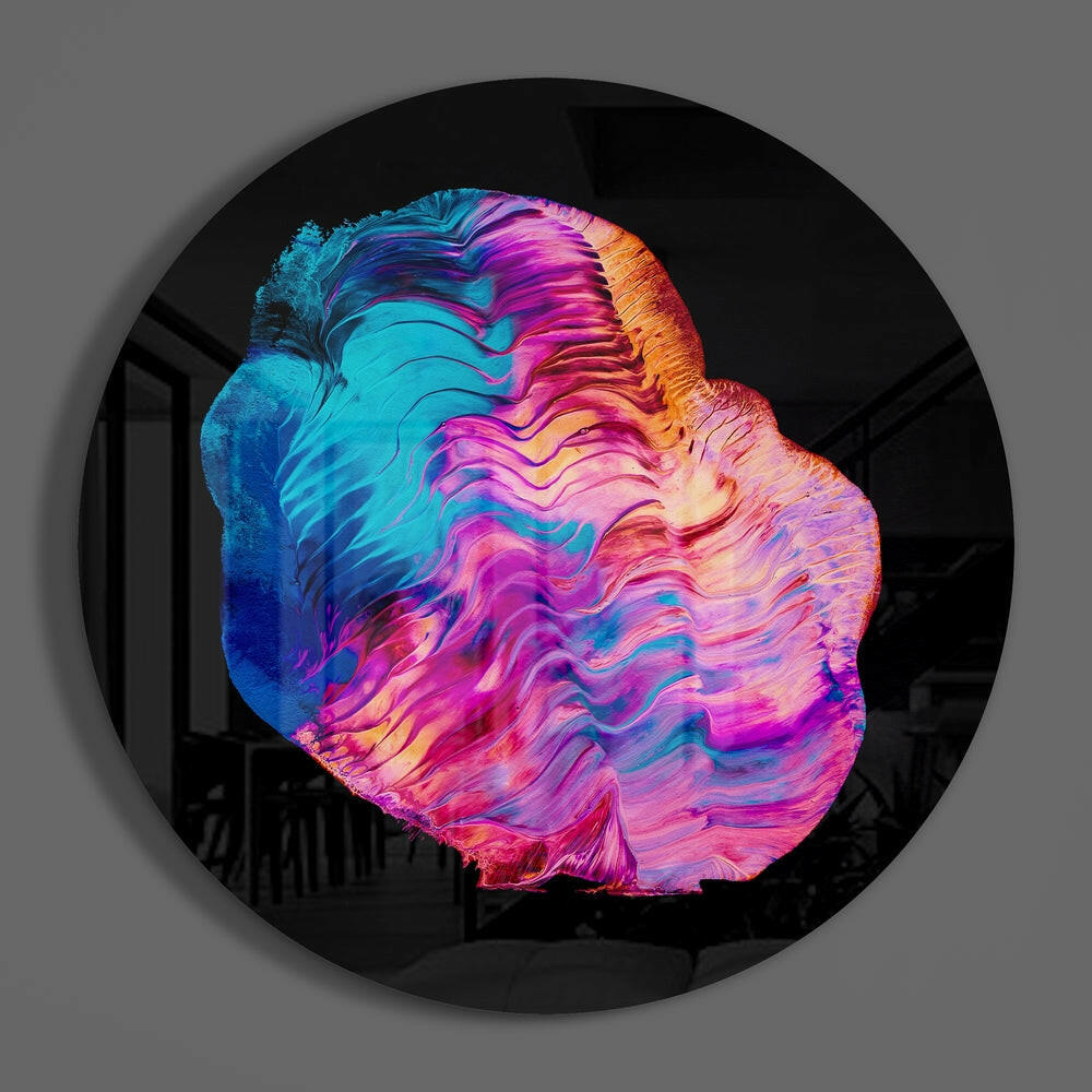 Contemporary Abstract Glass Wall Art