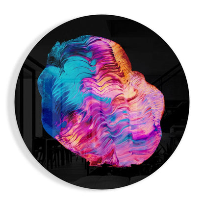 Contemporary abstract tempered glass wall art