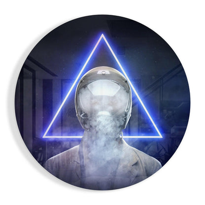 Triangle glass wall art