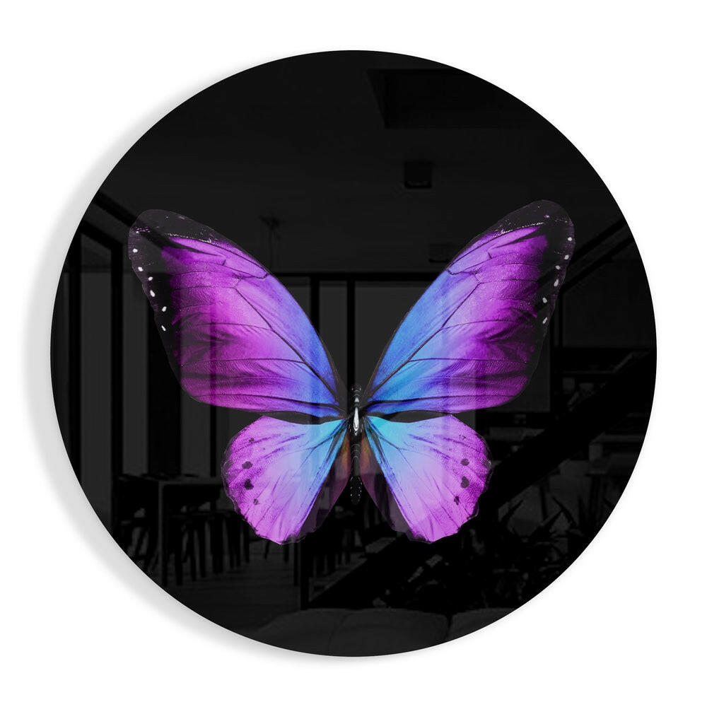 Butterfly glass wall art tempered glass print