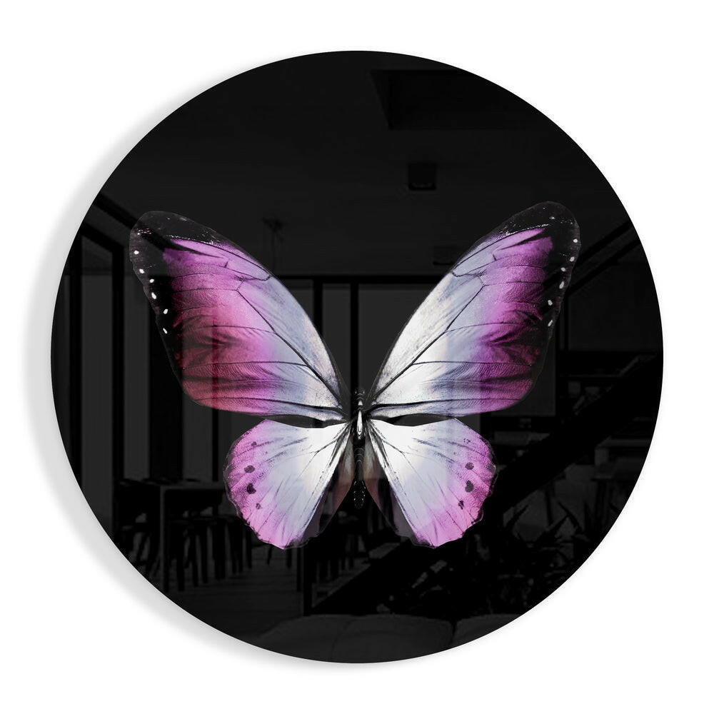 Butterfly glass wall art tempered glass print