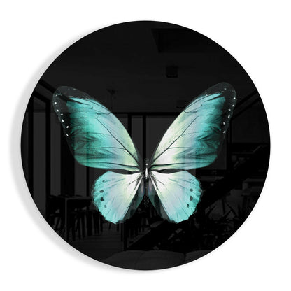 Butterfly glass wall art vivid tempered glass print