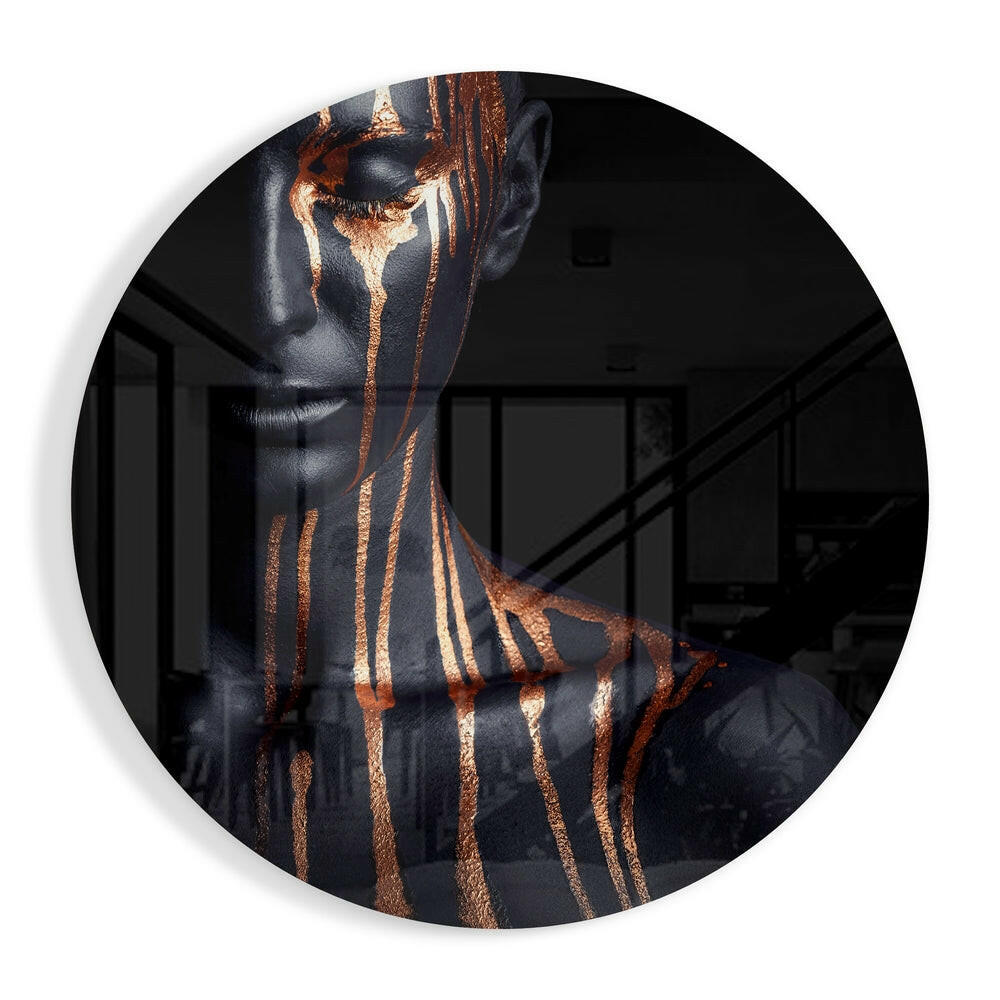 Women's Glass Wall Art on neutral bedroom wall