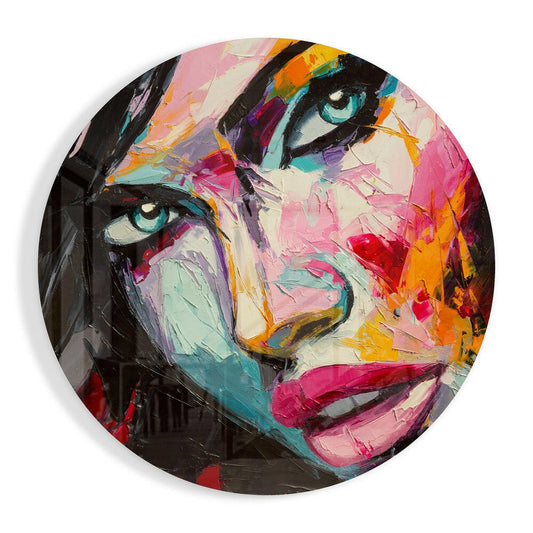 Women's Glass Wall Art in modern home decor setting