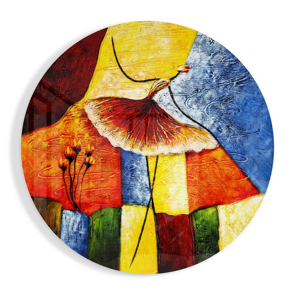 Abstract Flower glass wall art print
