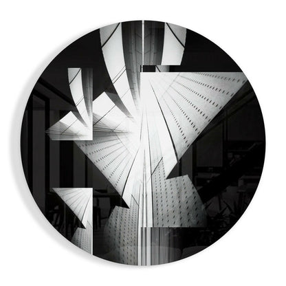 Skyscrapers city skyline glass wall art