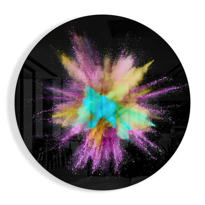 Modern abstract tempered glass wall art