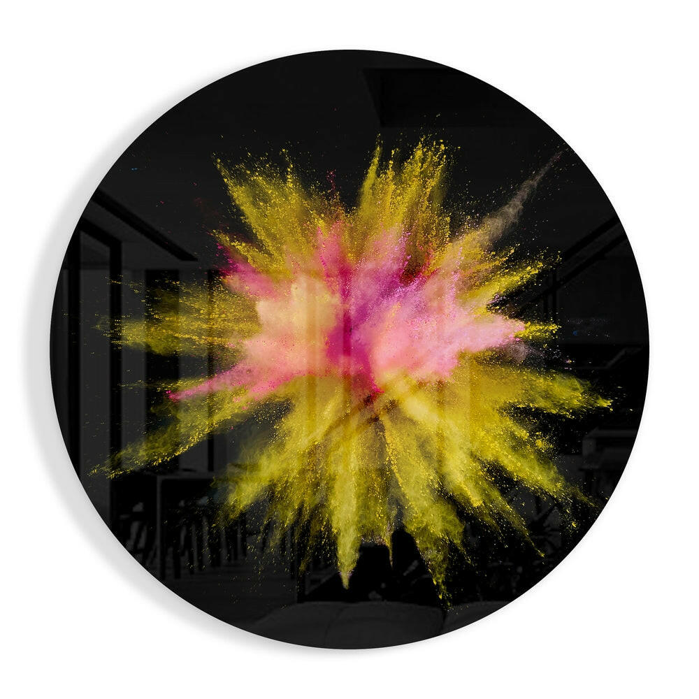 Bold abstract tempered glass wall art