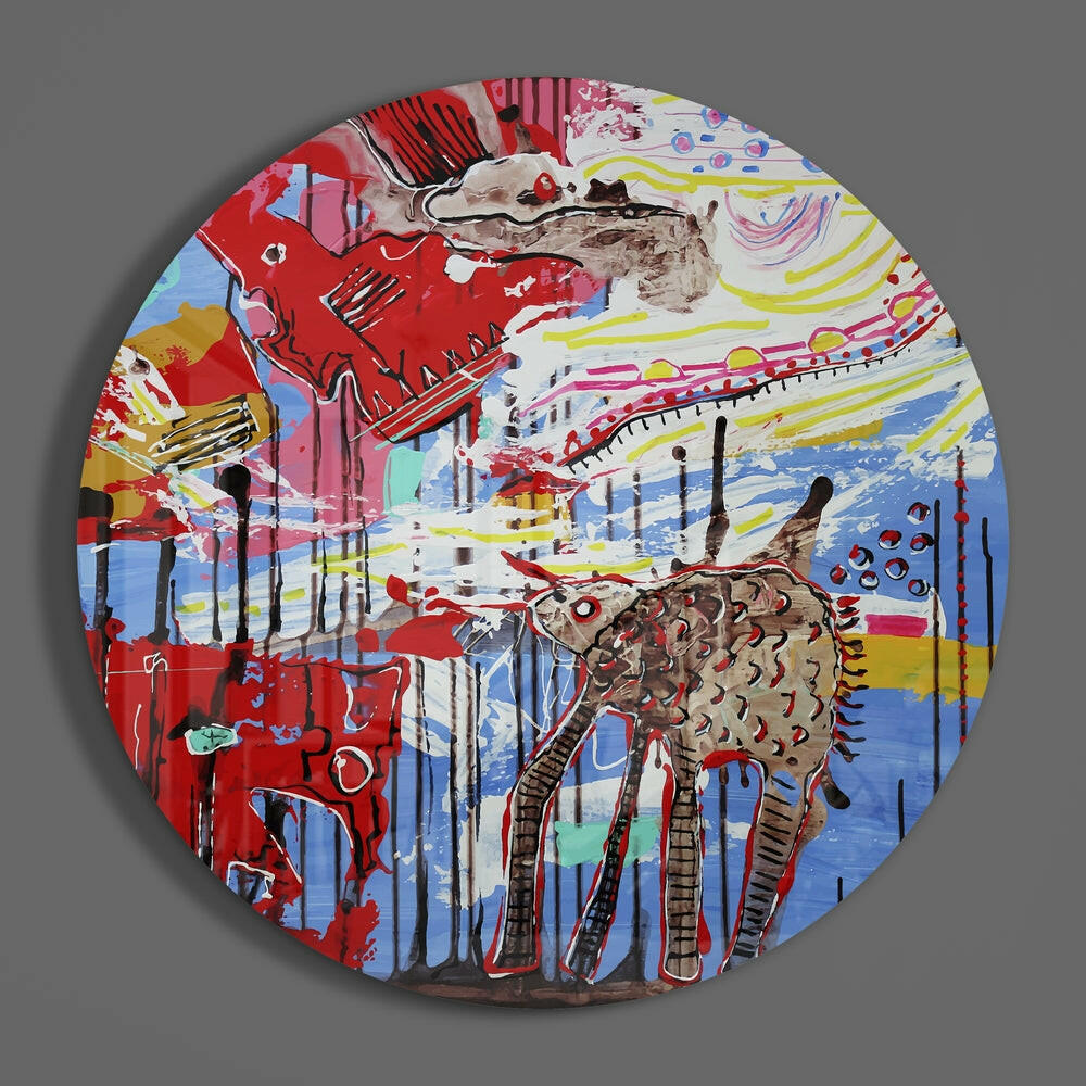 Vibrant Abstract Glass Wall Art