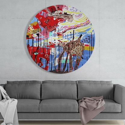 Vibrant Abstract Glass Wall Art