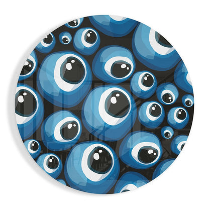 Evil Eye Bead Glass Wall Art tempered glass