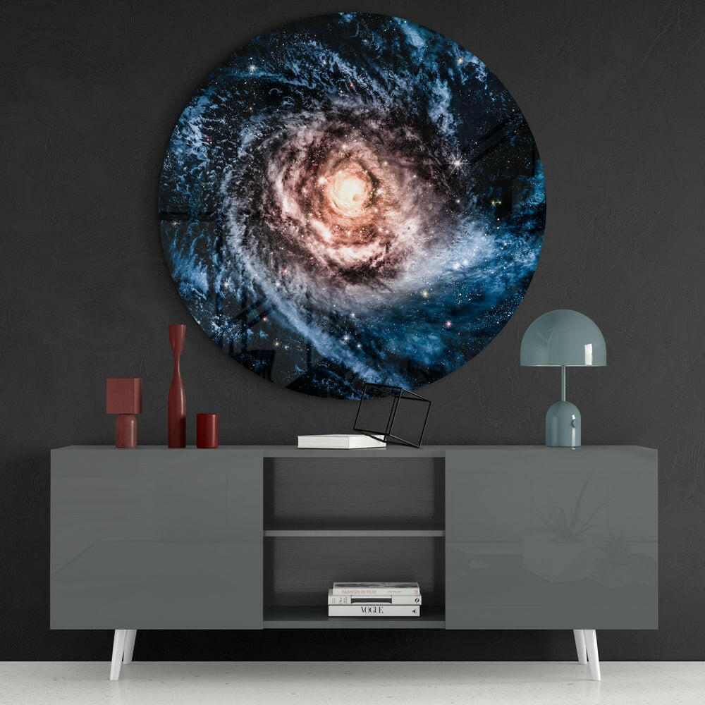 Spiral Galaxy Glass Wall Art
