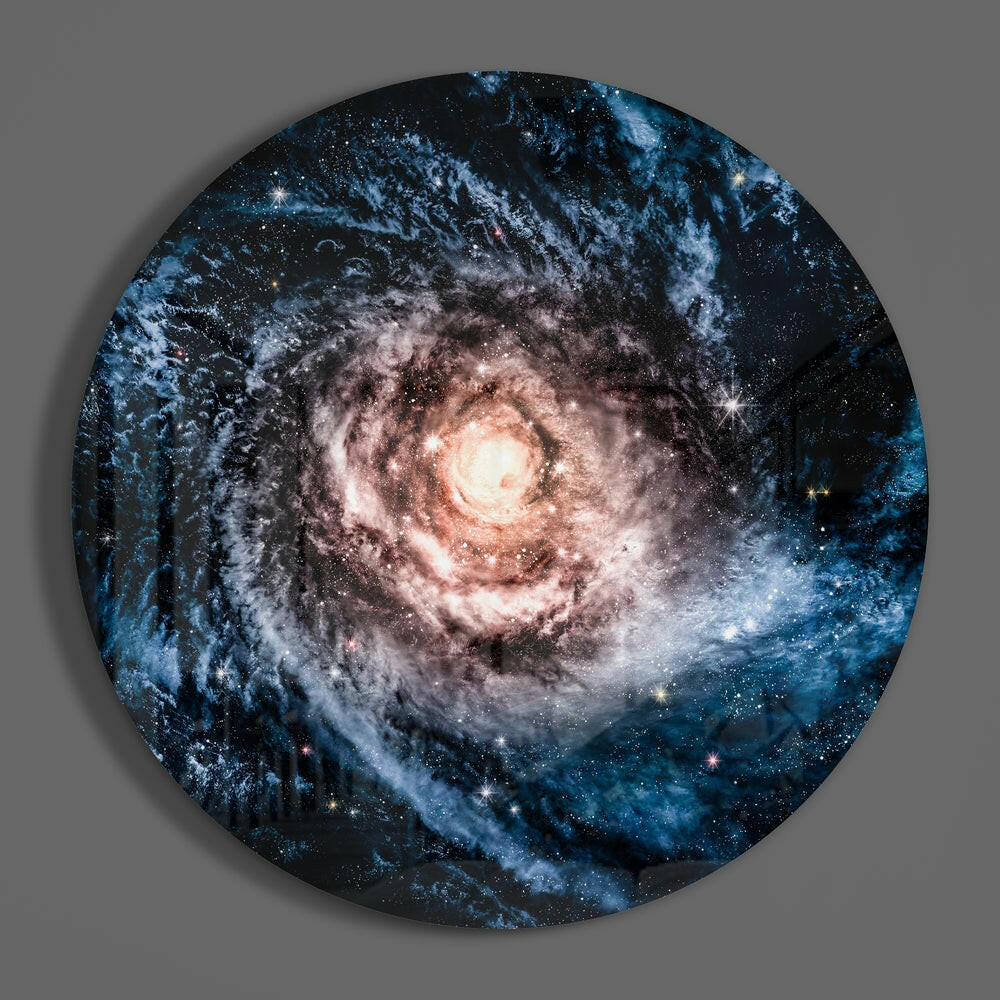 Spiral Galaxy Glass Wall Art