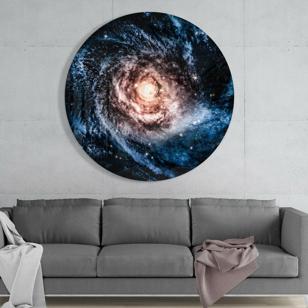 Spiral Galaxy Glass Wall Art