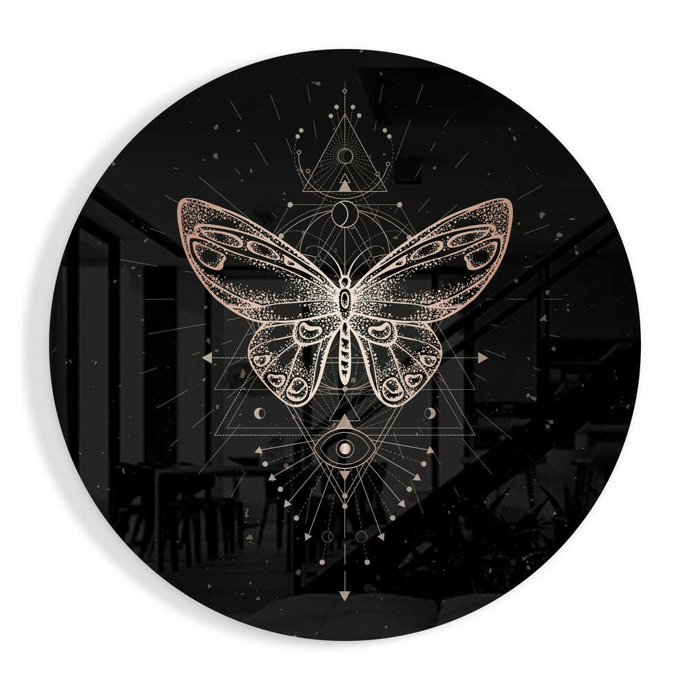 Butterfly glass wall art tempered glass print