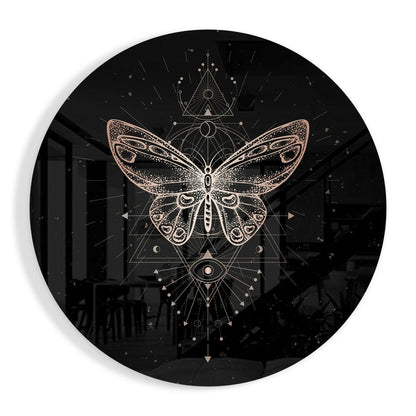 Butterfly glass wall art tempered glass print