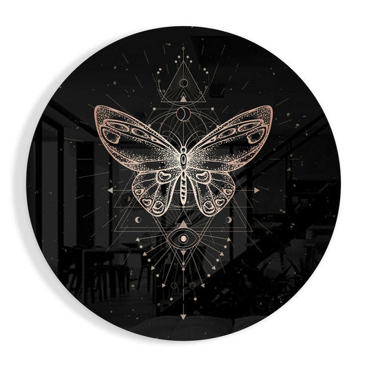 Butterfly glass wall art tempered glass print