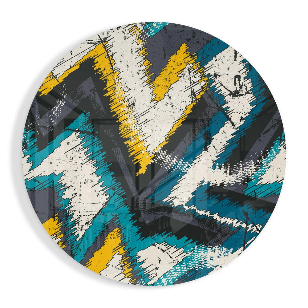 ZZZ glass wall art typography print