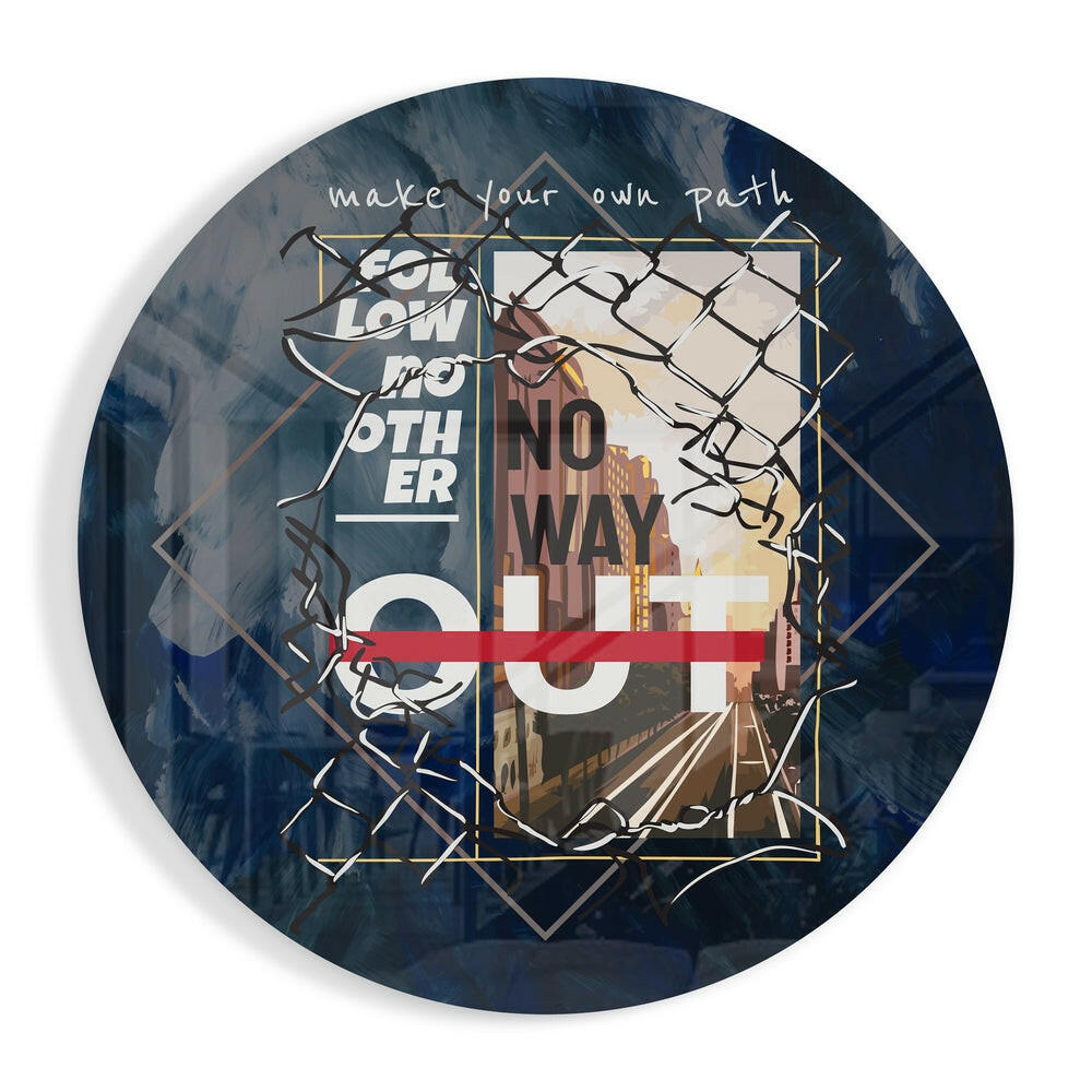 Make Your Way typography glass wall art