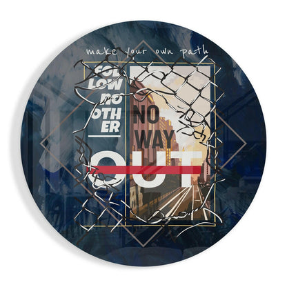 Make Your Way typography glass wall art