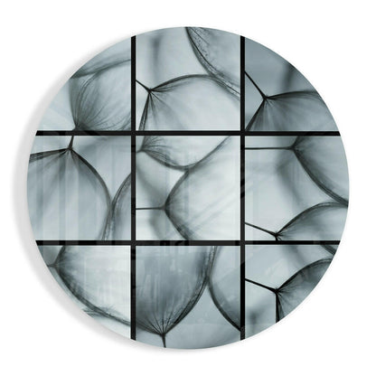 Dandelion seed macro glass wall art