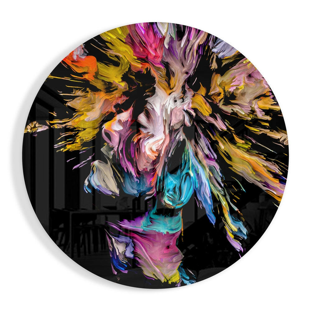 Dance of the Spirit glass wall art figurative design