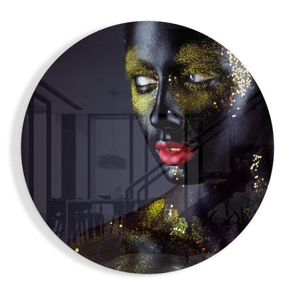 Women's Glass Wall Art displayed in contemporary interior