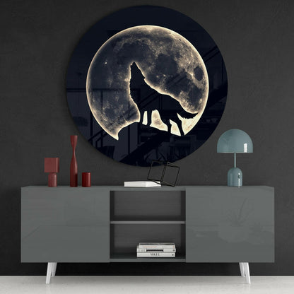 Wolf Portrait Glass Wall Art