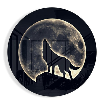 Wolf portrait glass wall art print