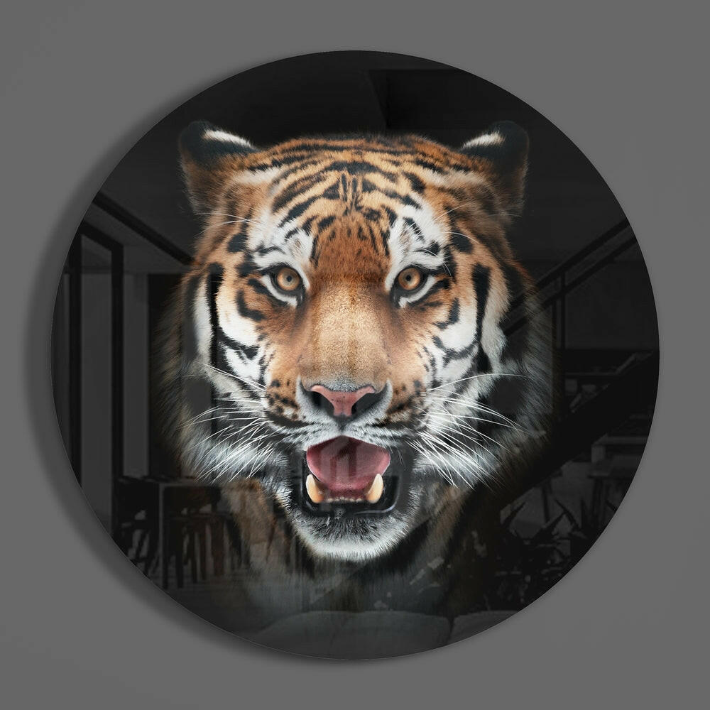 Tiger Glass Wall Art Wildlife Statement Print