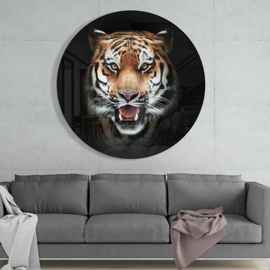 Tiger Glass Wall Art Wildlife Statement Print