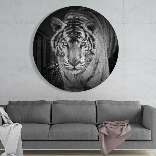 Tiger Glass Wall Art Big Cat Print
