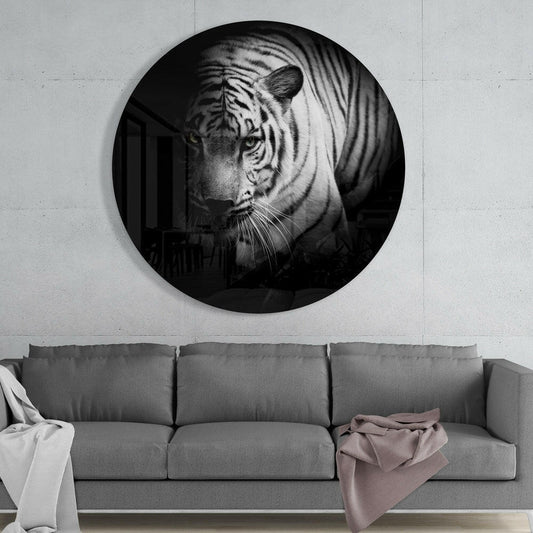 Tiger Glass Wall Art Wildlife Portrait Print