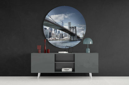Brooklyn Bridge Classic Glass Wall Art