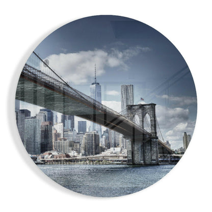 Brooklyn Bridge classic glass wall art