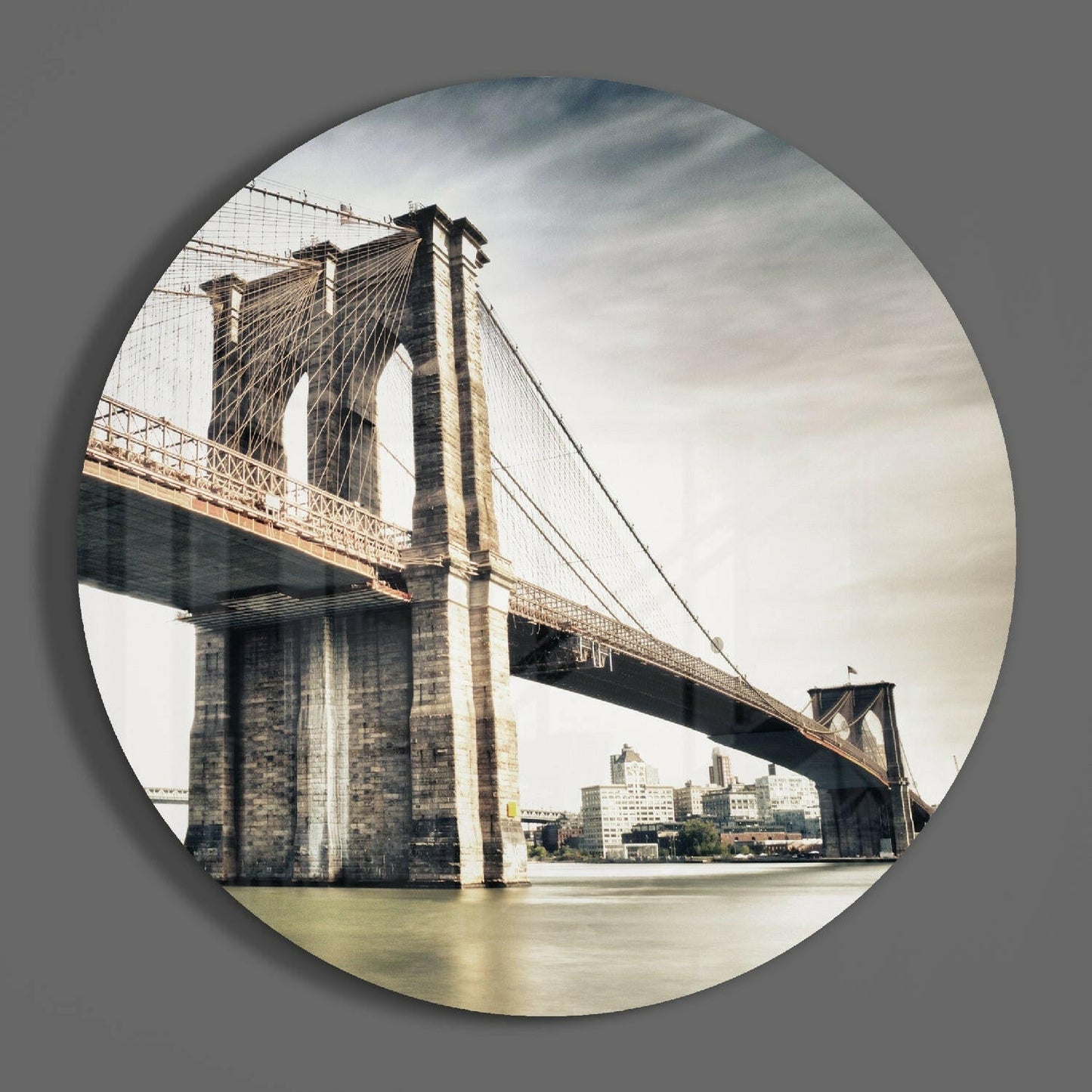 Brooklyn Bridge Iconic Glass Wall Art