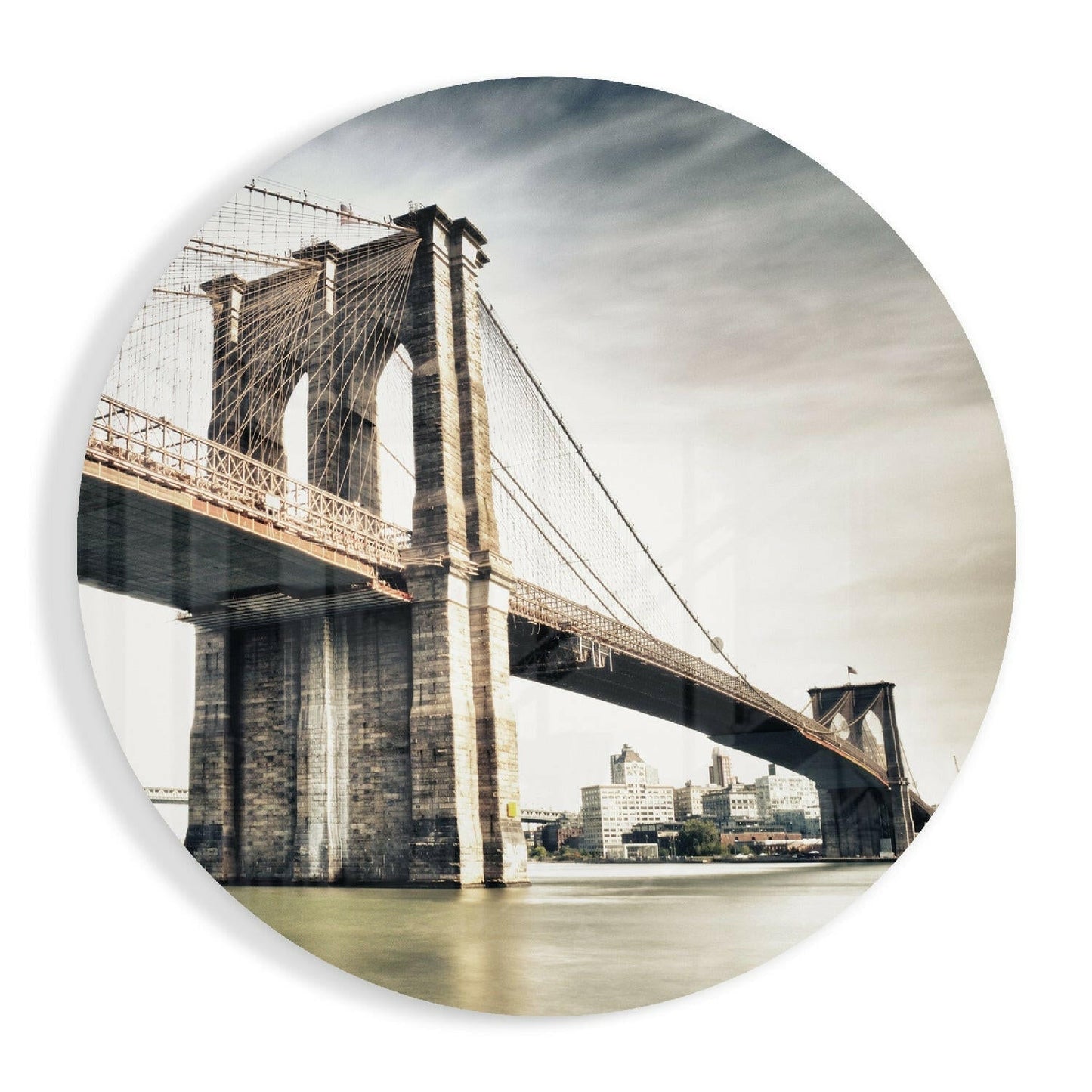 Brooklyn Bridge iconic glass wall art