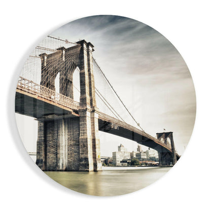 Brooklyn Bridge iconic glass wall art