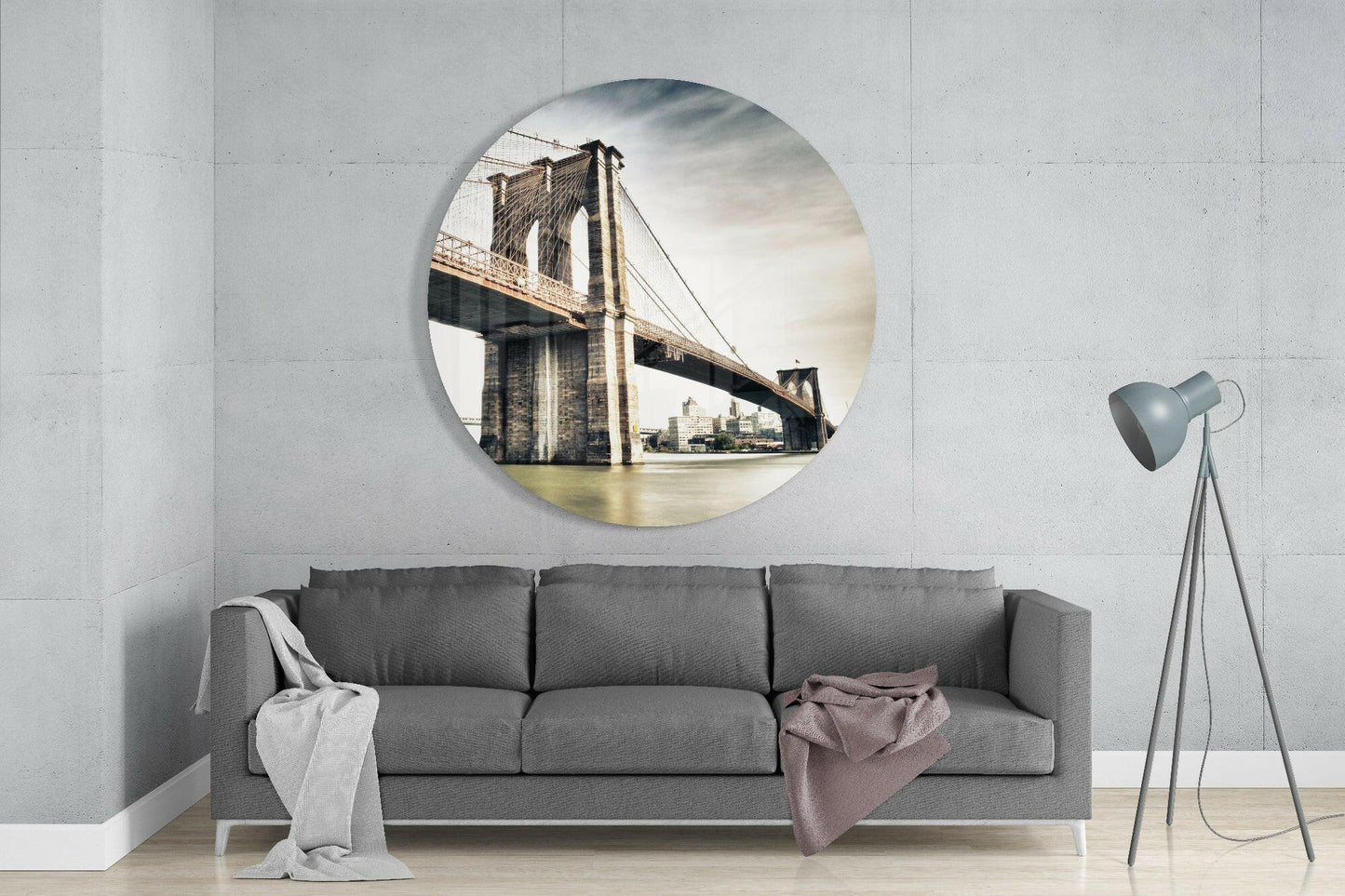 Brooklyn Bridge Iconic Glass Wall Art