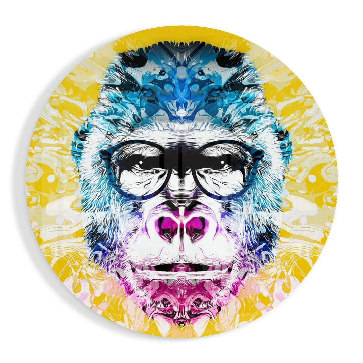 Philosopher gorilla glass wall art