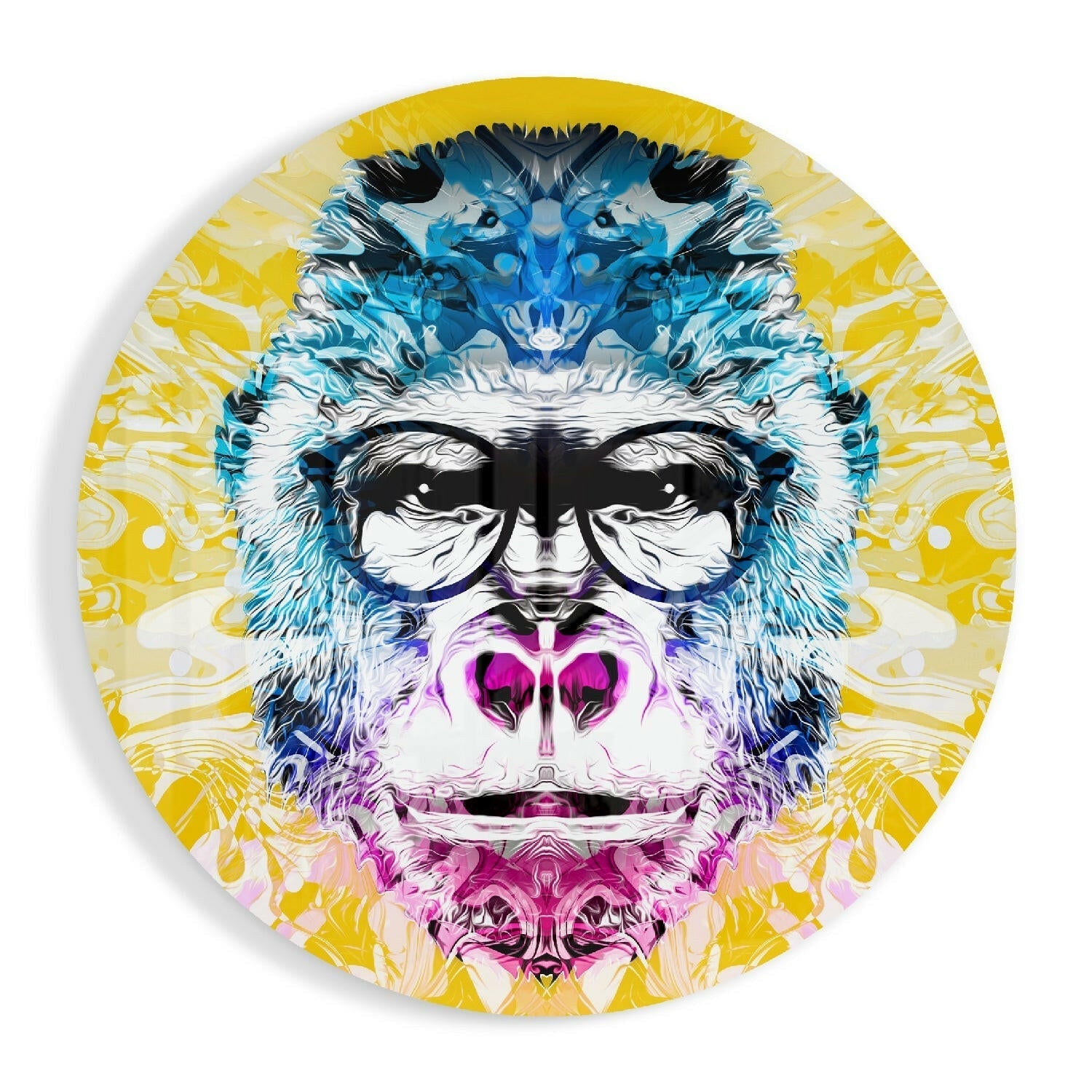 Philosopher gorilla glass wall art